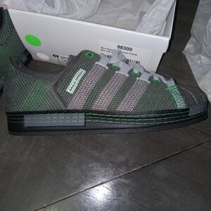 adidas Gray and Green Sneakers